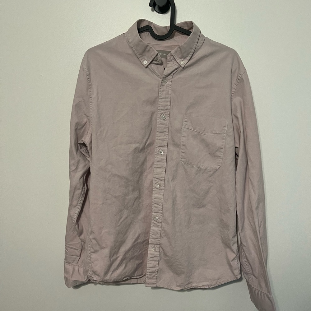 Everlane Men's Light Pink Casual Button-Down Shirt